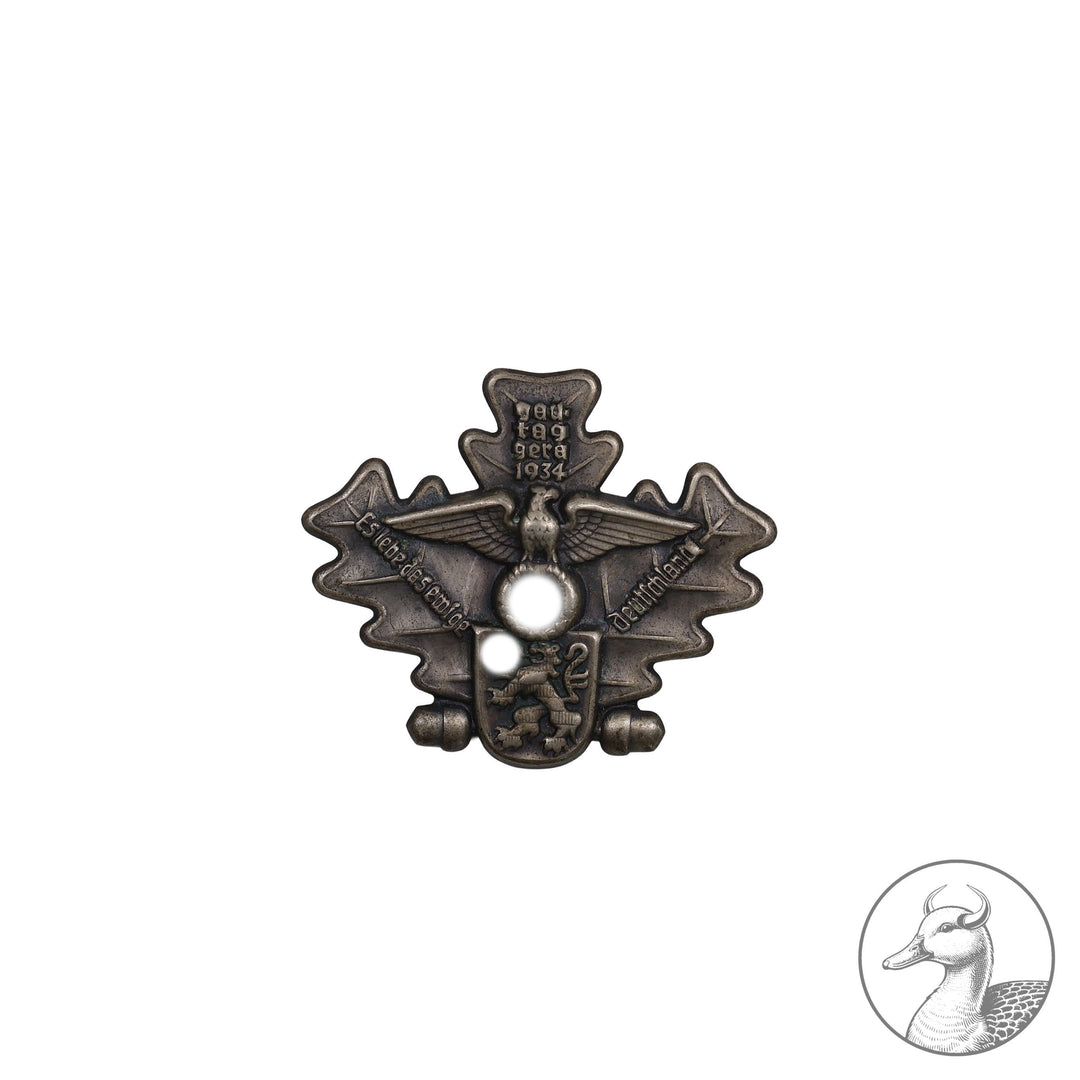 Originales Kleinabzeichen Gautag GERA Thüringen 1934 "Es lebe das ewige Deutschland" Partei