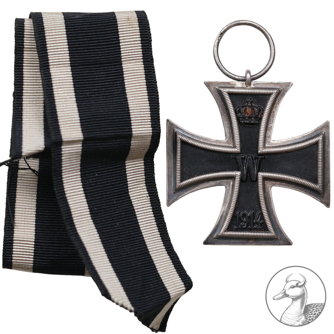 Orden Eisernes Kreuz 2. Klasse EK II 1. Weltkrieg 1914 1918

Authentisches Sammlerstück aus dem Zeitraum des Ersten Weltkrieges. Eisernes Kreuz zweiter Klasse punziert mit EW Emil Wiechman Berlin