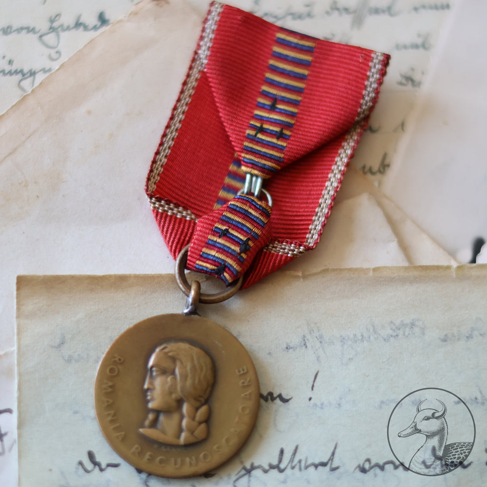 Medaille zur Erinnerung an den Kreuzzug gegen den Kommunismus Rumänien 1941 Romania Recunoscatoare