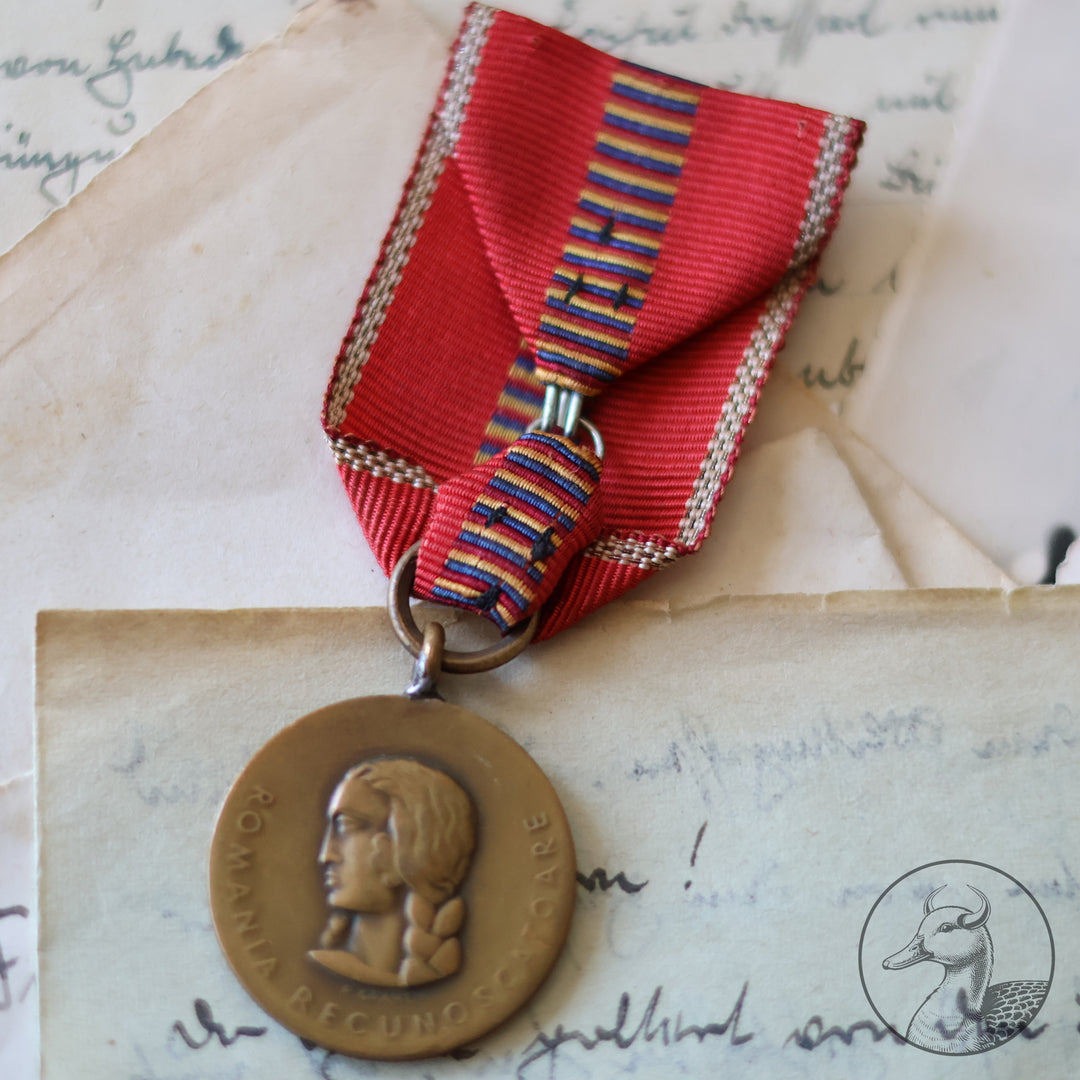 Medaille zur Erinnerung an den Kreuzzug gegen den Kommunismus Rumänien 1941 Romania Recunoscatoare