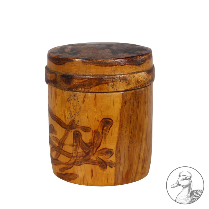 Feldkunst Schnitzerei Holzschatulle Dose SS - Gebirgs-Division Nord