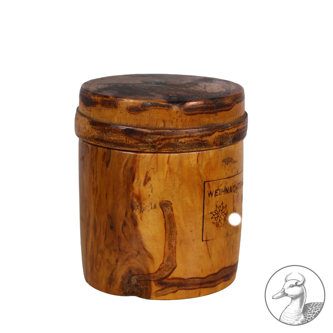 Feldkunst Schnitzerei Holzschatulle Dose SS - Gebirgs-Division Nord