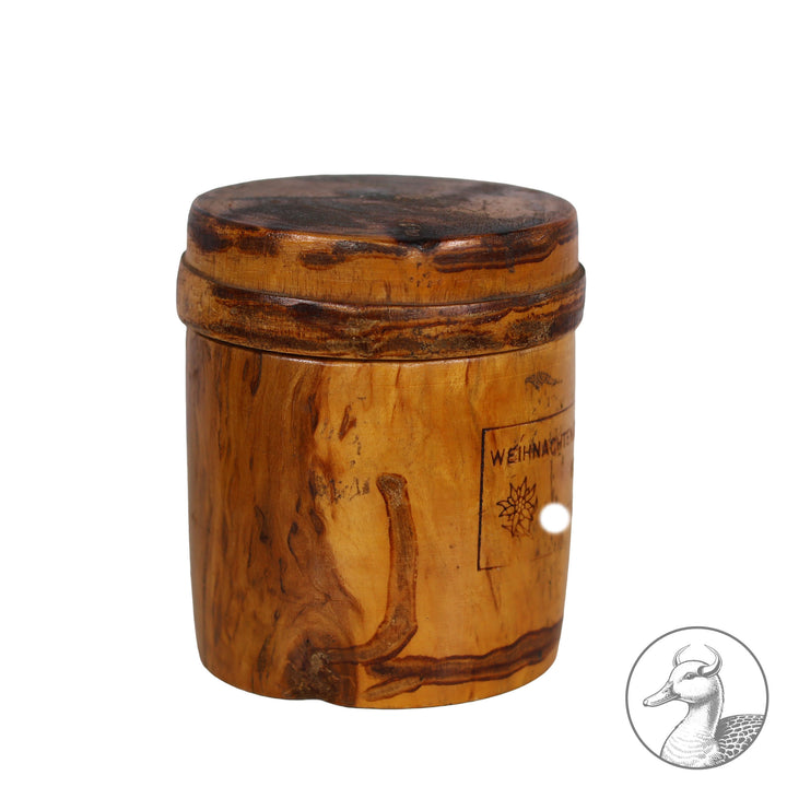 Feldkunst Schnitzerei Holzschatulle Dose SS - Gebirgs-Division Nord