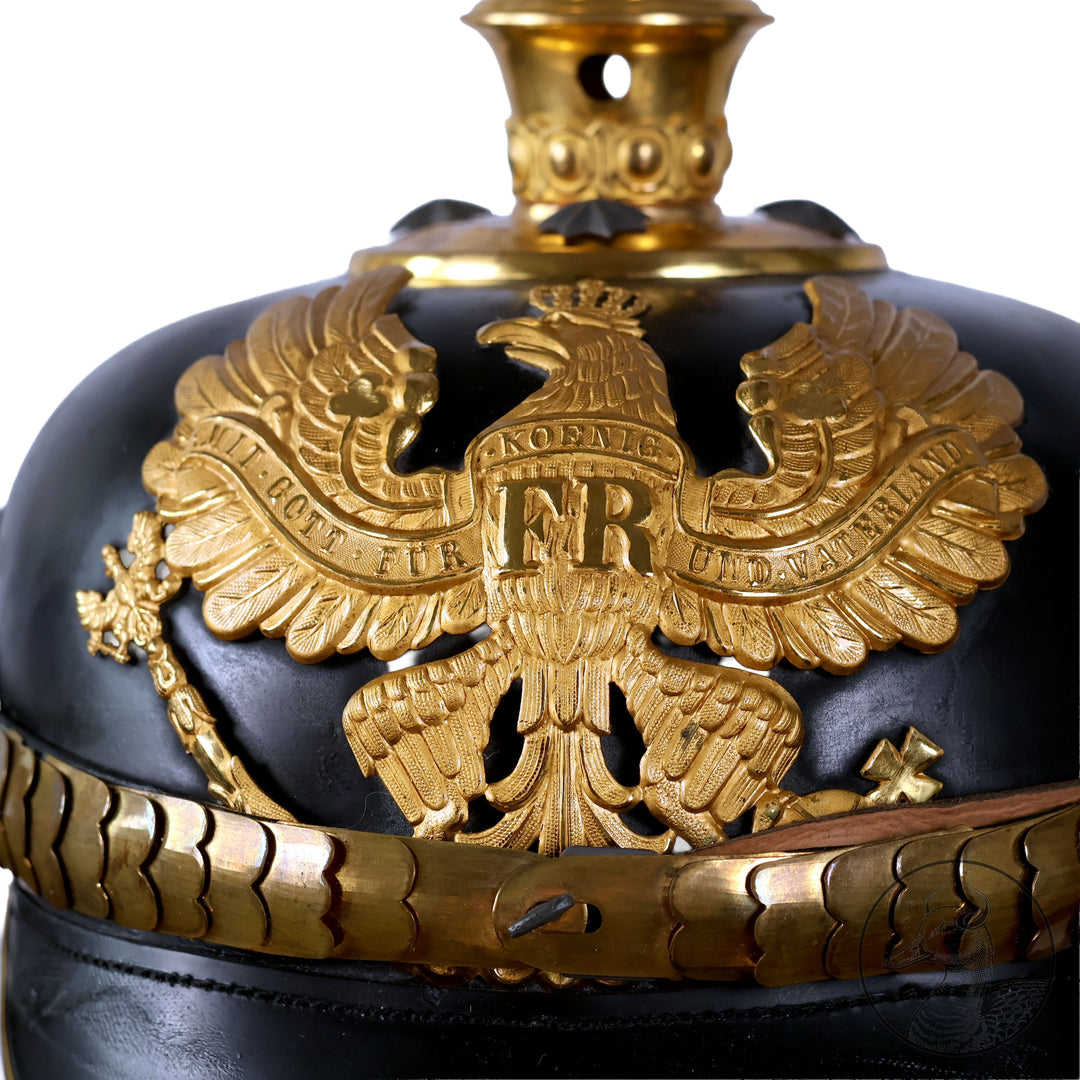 Pickelhaube Preußen Offizier Artillerie Kaiserreich inkl. Koffer und Stoffüberzug