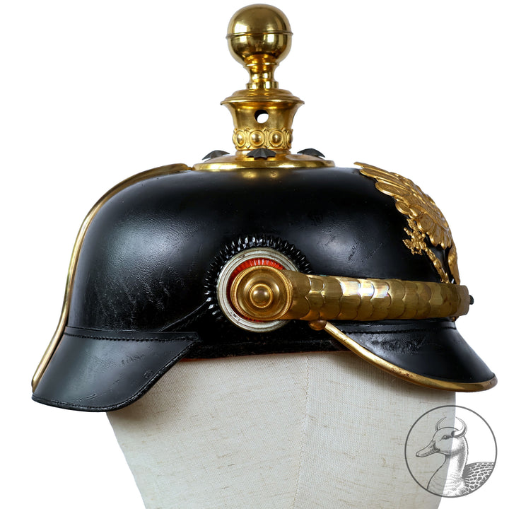 Pickelhaube Preußen Offizier Artillerie Kaiserreich inkl. Koffer und Stoffüberzug