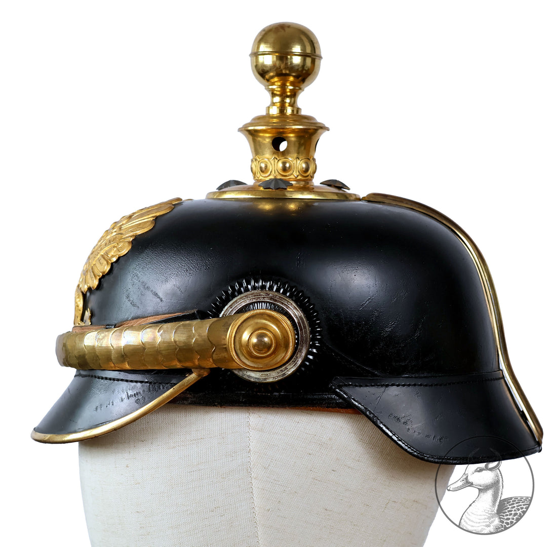 Pickelhaube Preußen Offizier Artillerie Kaiserreich inkl. Koffer und Stoffüberzug