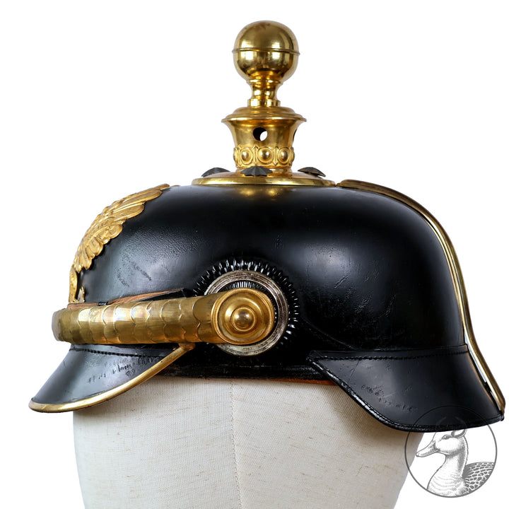 Pickelhaube Preußen Offizier Artillerie Kaiserreich inkl. Koffer und Stoffüberzug