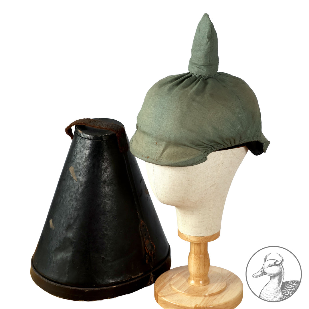 Pickelhaube Preußen Offizier Artillerie Kaiserreich inkl. Koffer und Stoffüberzug