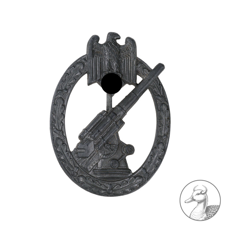 Abzeichen der Heeres-Flak-Artillerie&nbsp;

Militärisches Kampfabzeichen der deutschen Wehrmacht im Zweiten Weltkrieg, verliehen an Mitglieder der Heeres-Flak-Artillerie. Feinzink halbvoll. Sehr seltene Feinzinkausführung unmarkiert vom Hersteller Förster und Barth Pforzheim, mit bauchiger Nadel

Produktdetails:

Orden &nbsp;Heeres-Flak-Abzeichen
Hersteller Förster und Barth Pforzheim
Zustand: im guten Zustand