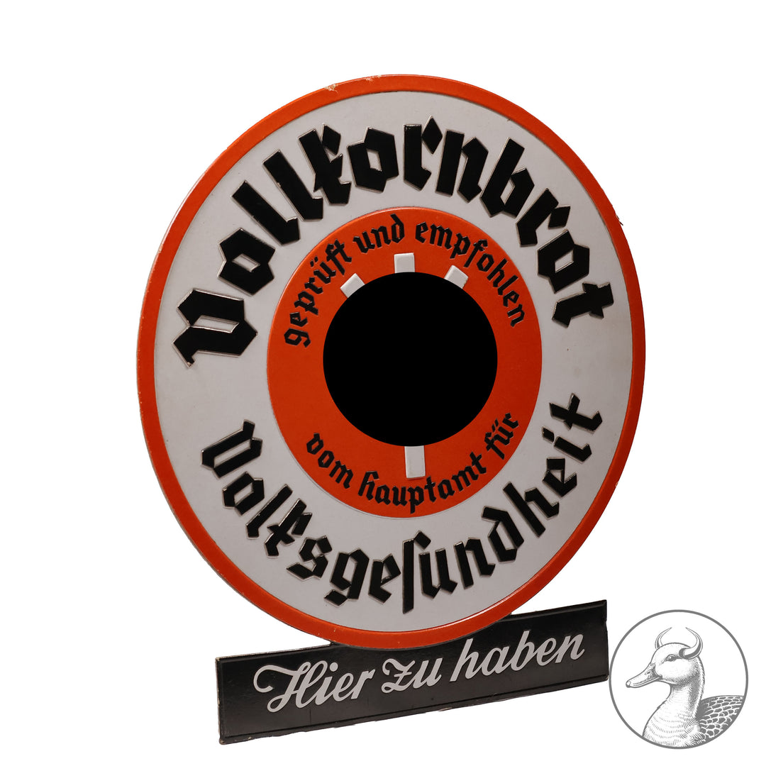 &nbsp;Farbiger Pappaufsteller: Vollkornbrot geprüft und empfohlen vom Hauptamt für Volksgesundheit

Plakat- und Kalenderfabrik Gebrüder Müller - Dresden A 21-seltener werbe Artikel für gesunde Ernährung im guten sammelwürdigem Zustand.