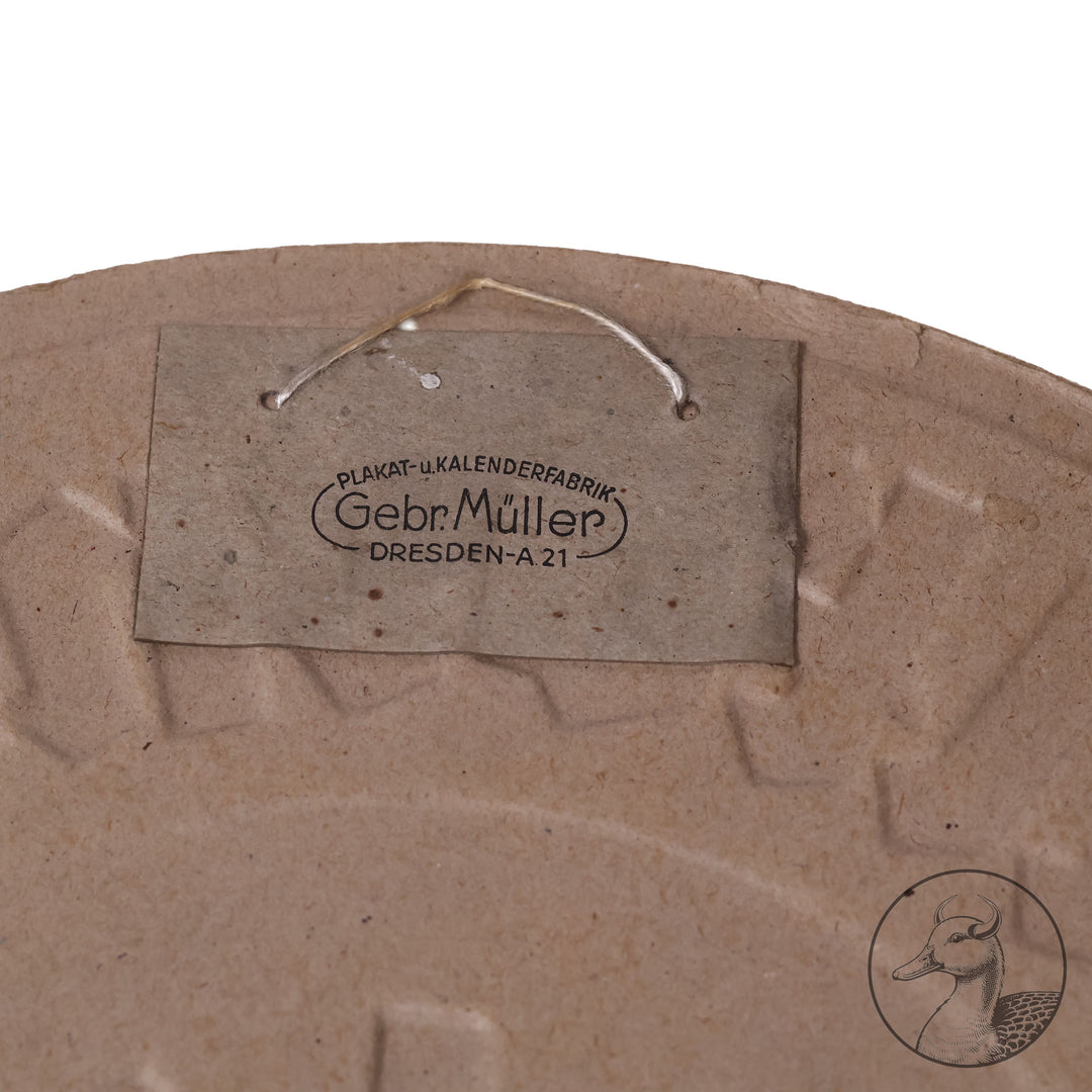 &nbsp;Farbiger Pappaufsteller: Vollkornbrot geprüft und empfohlen vom Hauptamt für Volksgesundheit

Plakat- und Kalenderfabrik Gebrüder Müller - Dresden A 21-seltener werbe Artikel für gesunde Ernährung im guten sammelwürdigem Zustand.