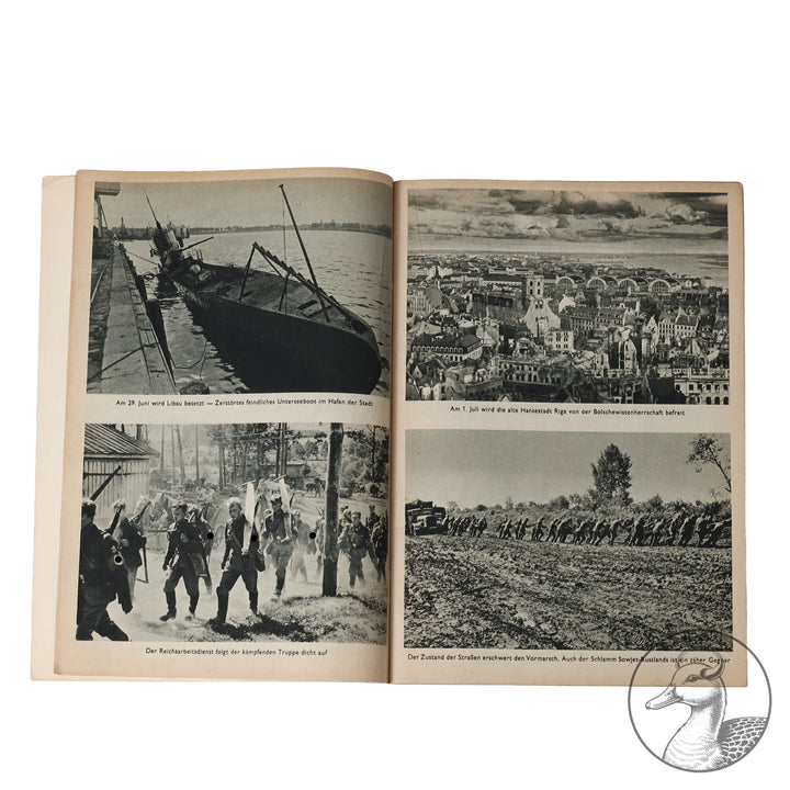 Zum Allen Gewalten zum Trotz - Bilder vom Feldzug im Osten 1942

Bebildertes Heft Allen Gewalten zum Trotz - Bilder vom Feldzug im Osten herausgegeben vom Oberkommando der Wehrmacht&nbsp; - herausgegeben von dem Zeitgeschichte-Verlag Berlin 1942.