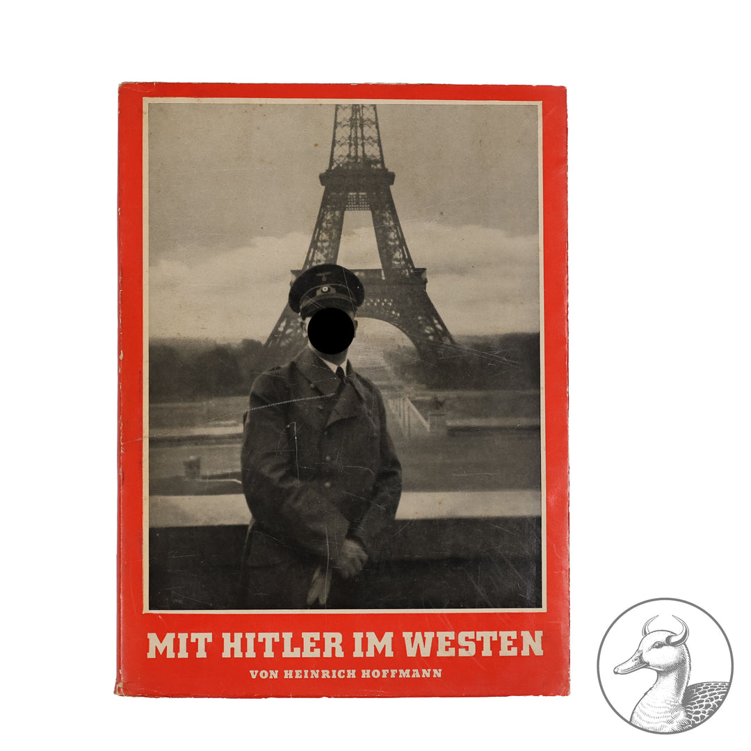 "Mit Hitler im Westen" Adolf Hitler Zeitgeschichte&nbsp;

100 Bilddokumente aus der Umgebung des Führers - Geleitwort: Generalfeldmarschall Keitel (Chef des Oberkommandos der Wehrmacht). Zeitgeschichte Verlag Berlin W 35. Mit Schutzeinschlag.&nbsp;&nbsp;

1.-100. Tausend / 1940