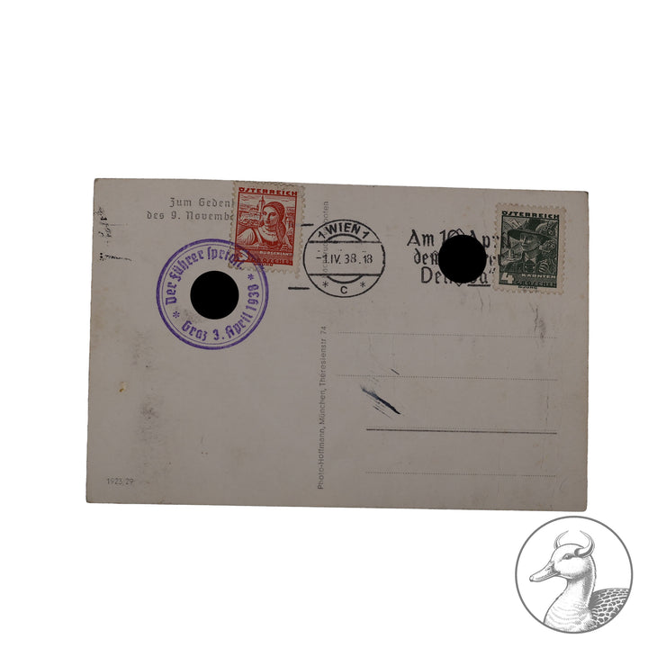 Postkarte Fotografie&nbsp;

Adolf Hitler - Gedenken zum 9. November

gelaufene Karte mit Sonderstempel&nbsp;