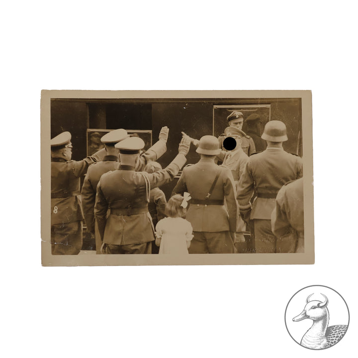 Originale Fotografie Hitlers beim Besuch des Münsterlagers

mit Prägestempel des Fotografen