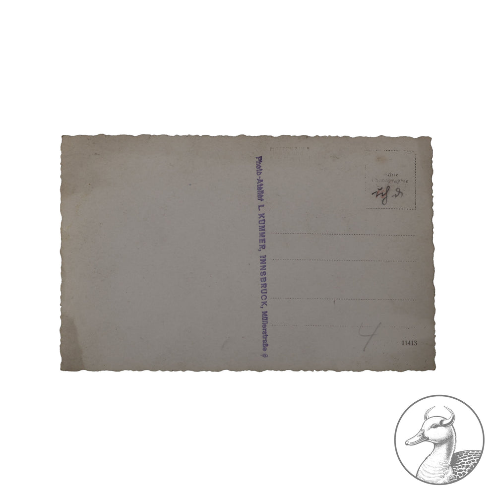 &nbsp;Fotografie Parade Abnahme von Formationen in Anwesenheit Hitlers und Himmlers in Innsbruck

sehr seltene Fotokarte mit Fotografenstempel im guten sammelwürdigem Zustand