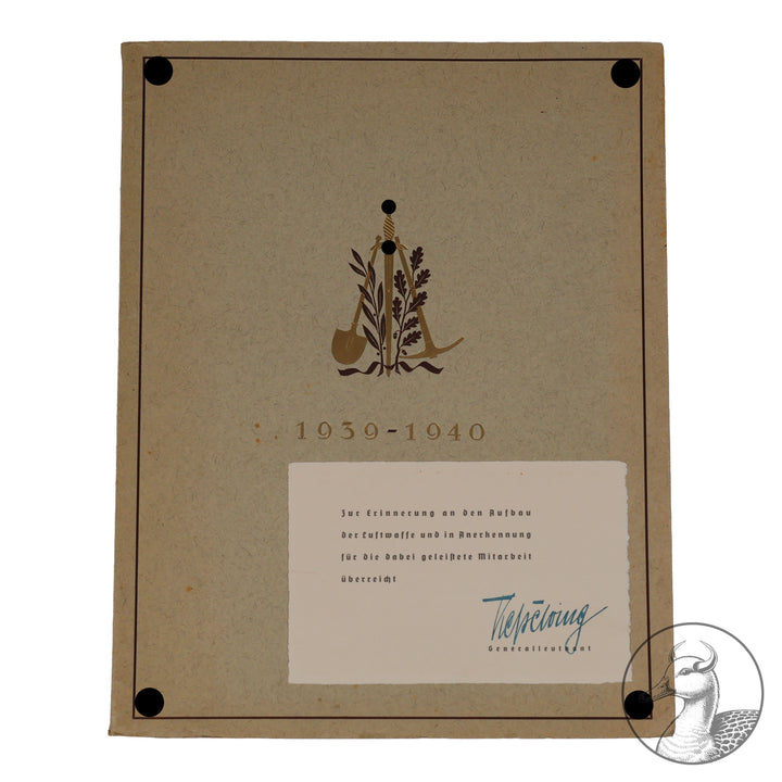 Bildband Ehrengabe der Luftwaffe für Baurat -Kesselring