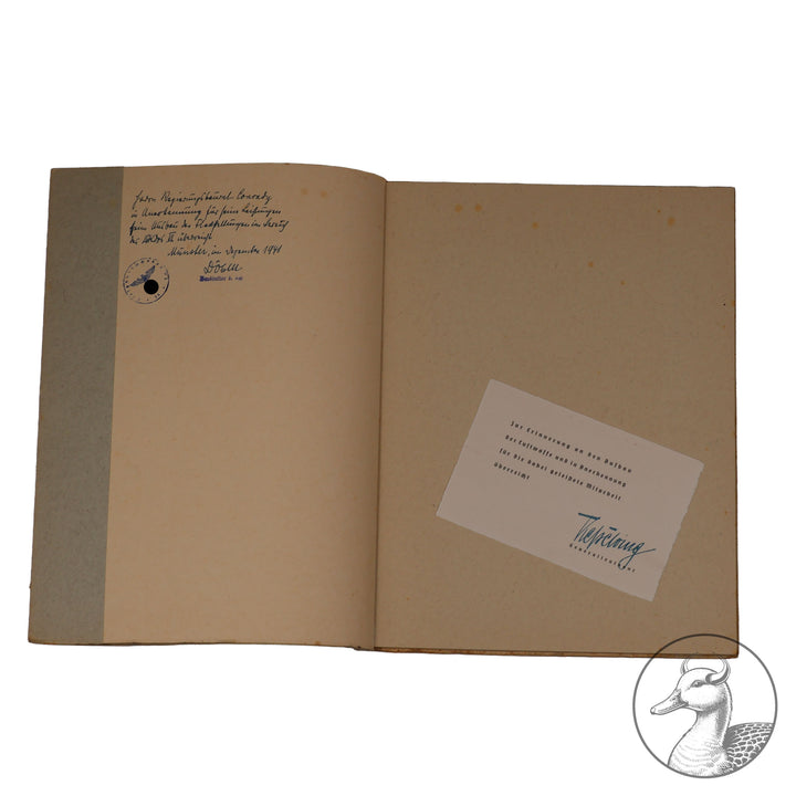 Bildband Ehrengabe der Luftwaffe für Baurat -Kesselring