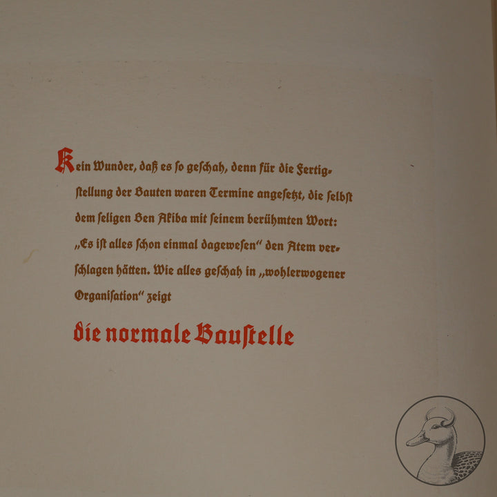 Bildband Bauten der Luftwaffe von Gollert und Lang Eine Bauleitung vom ersten Spatenstich bis zur Übergabe.

Bildband mit 15 aufmontierten Aquarellen von 1938 über Bauten der Luftwaffe-selten&nbsp;