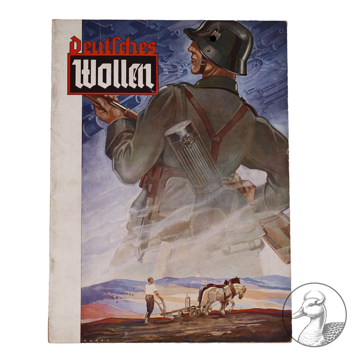 Zeitschrift der Auslands-Organisation der NSDAP "Deutsches Wollen" Jahrgang 1 Berlin, Oktober 1939 Nr. 10

Zeitschrift "Deutschland nach 5 Wochen Krieg", "Blick nach Westen", "Churchillismus - Hitlerismus", "Hungerkrieg nach altem Vorbild", "Die Frauen an der inneren Front" / 34 Seiten