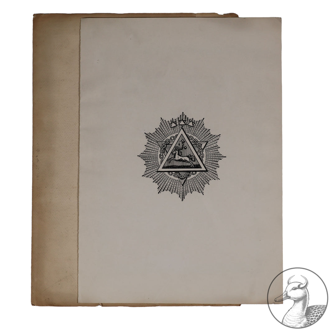 Urkunde Freimaurer Loge Carl zum aufgehenden Licht im Orient aus Frankfurt

Schmuckurkunde der Loge für ein Ehrenmitglied von 1949