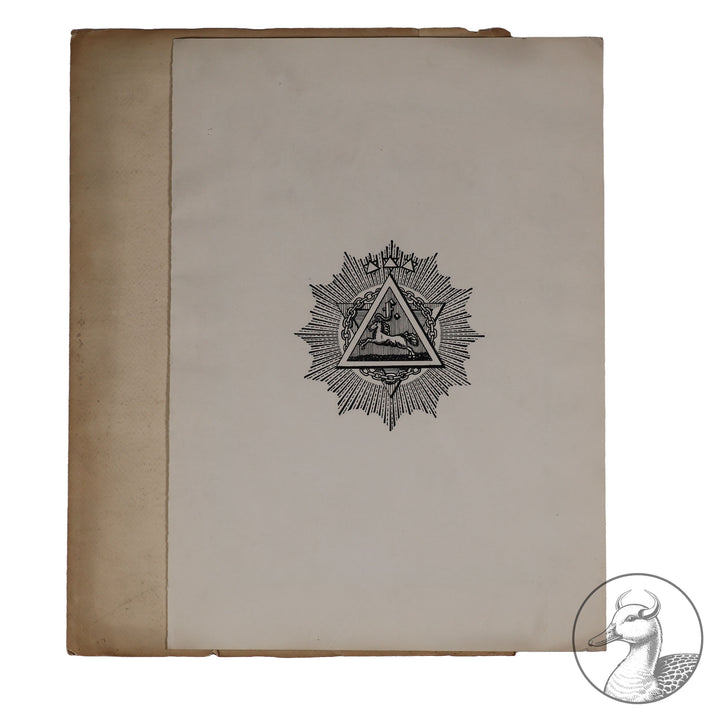 Urkunde Freimaurer Loge Carl zum aufgehenden Licht im Orient aus Frankfurt

Schmuckurkunde der Loge für ein Ehrenmitglied von 1949