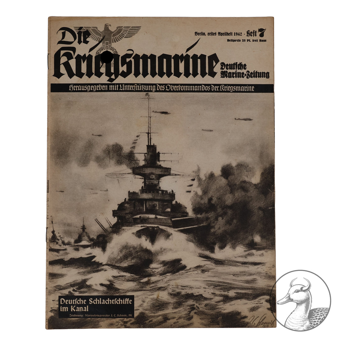 Zeitschrift "Die Kriegsmarine" Aprilheft 1942 Nr. 7

Zeitschrift herausgegeben mit Unterstützung vom Oberkommando der Kriegsmarine