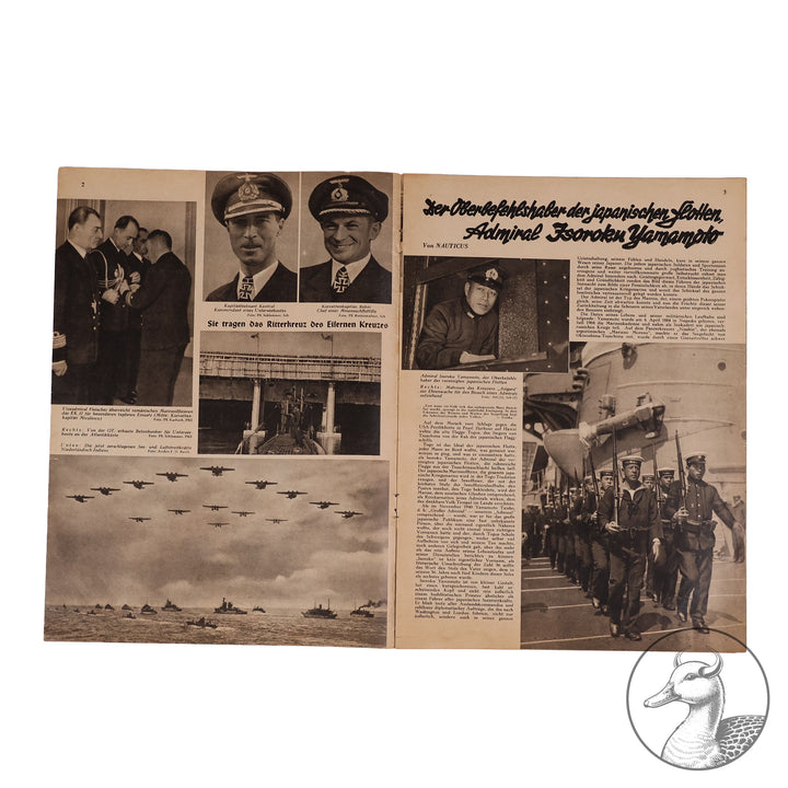 Zeitschrift "Die Kriegsmarine" Aprilheft 1942 Nr. 7

Zeitschrift herausgegeben mit Unterstützung vom Oberkommando der Kriegsmarine