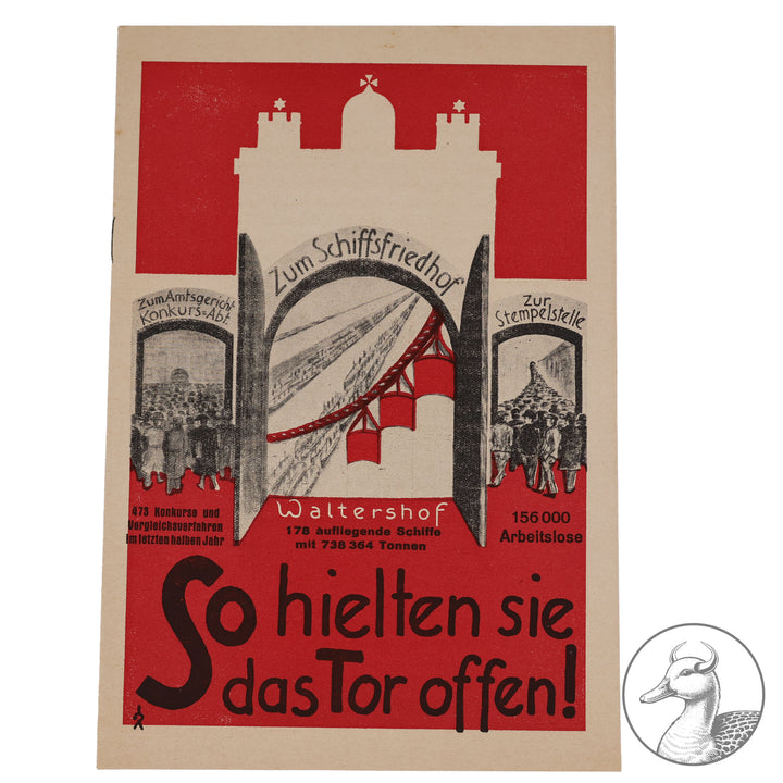 Propaganda der NSDAP zur Wahl 1932

Illustrierte Wahlbroschüre mit 4 Seiten und 3 schwarz/weiß Abbildungen aus der sogenannten Kampfzeit, mit Stempel der bekannten Sammlung Rehse München von Friedrich Rehse. Sehr Selten