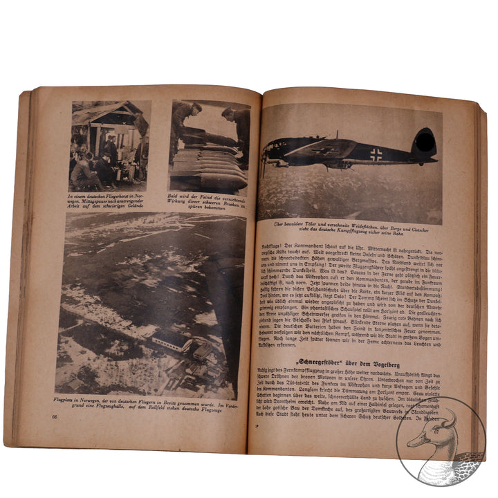 Tatsachenberichte in Wort und Bild - Die deutsche Luftwaffe in Norwegen / Stoß in Englands Flanke&nbsp;

herausgegeben von Major Volderauer / Adler Bücherei / Verlag Scherl Berlin SW 68 / 128 Seiten