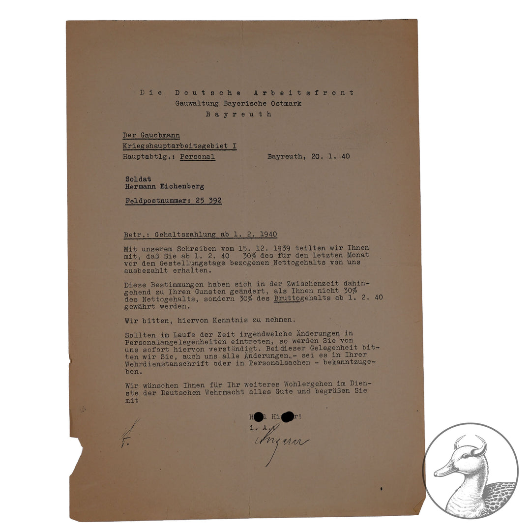 Konvolut Dokumente, Schreiben, Ausweise Gau Bayrische Ostmark Bayreuth

altersbedingter Zustand, Anwärterkarte, Partei, DAF Dokumente eines Kreissportwartes aus Bayreuth