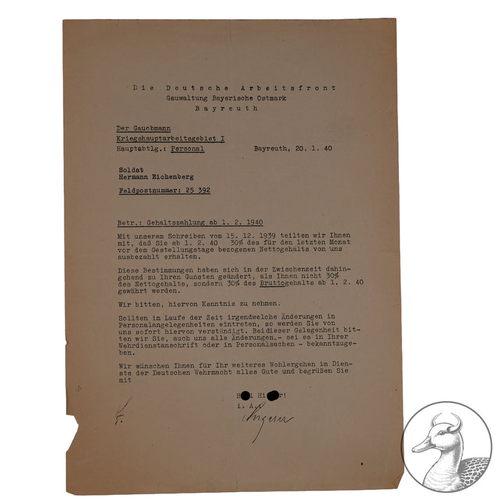 Konvolut Dokumente, Schreiben, Ausweise Gau Bayrische Ostmark Bayreuth

altersbedingter Zustand, Anwärterkarte, Partei, DAF Dokumente eines Kreissportwartes aus Bayreuth