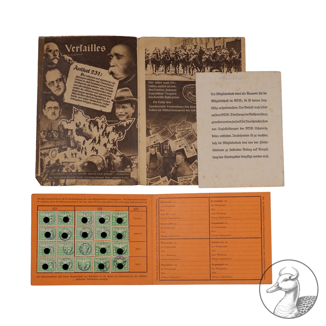 Konvolut Dokumente Deutsche Arbeitsfront Bayreuth-Partei Kreissportwart