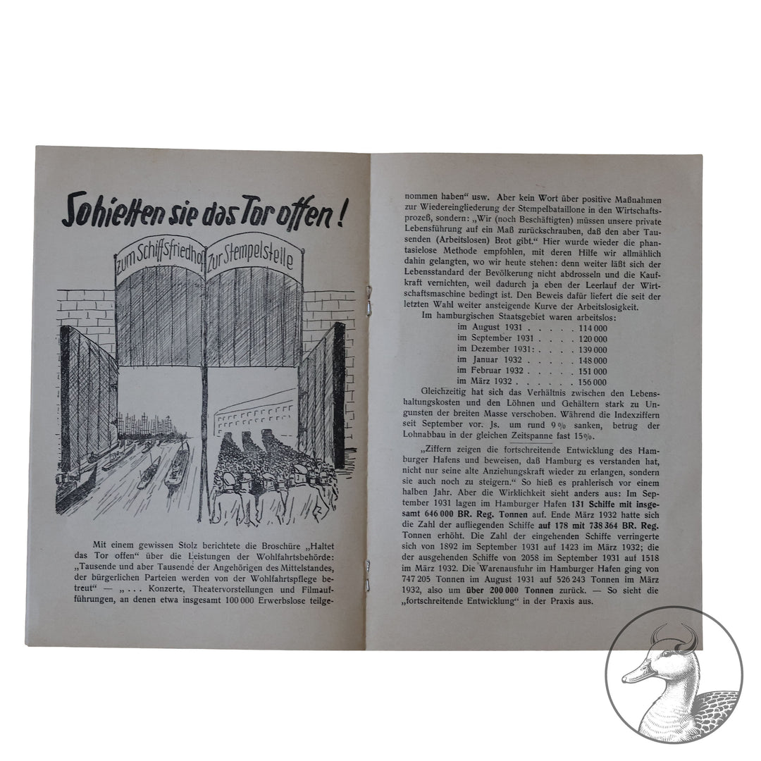 So hielten sie das Tor offen! Wahlwerbung NSDAP Hamburg Sammlung Rehse
