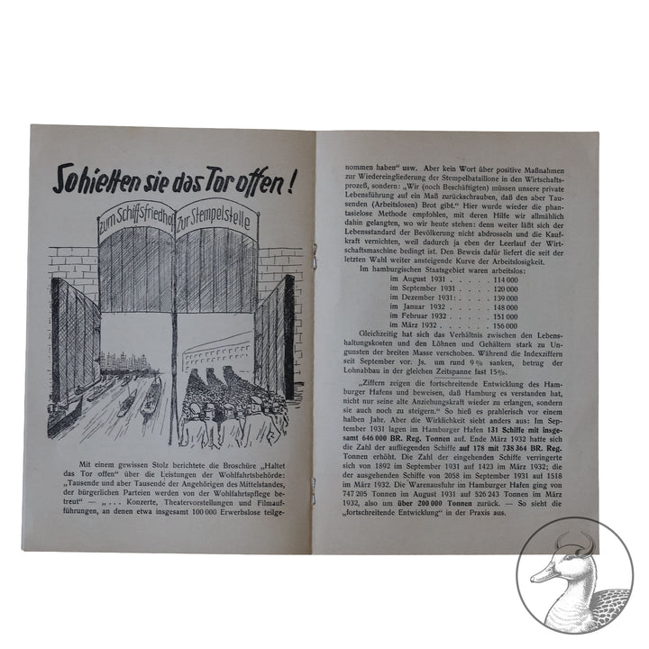 So hielten sie das Tor offen! Wahlwerbung NSDAP Hamburg Sammlung Rehse