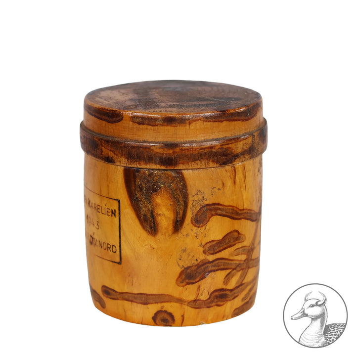 Feldkunst Schnitzerei Holzschatulle Dose SS - Gebirgs-Division Nord