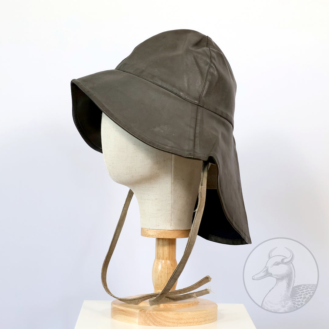 Originales Set Wachmantel Lederkombination der deutschen Kriegsmarine zweiter Weltkrieg (Mantel/Hose + Mütze)