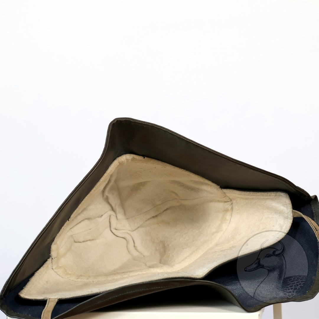 Originales Set Wachmantel Lederkombination der deutschen Kriegsmarine zweiter Weltkrieg (Mantel/Hose + Mütze)