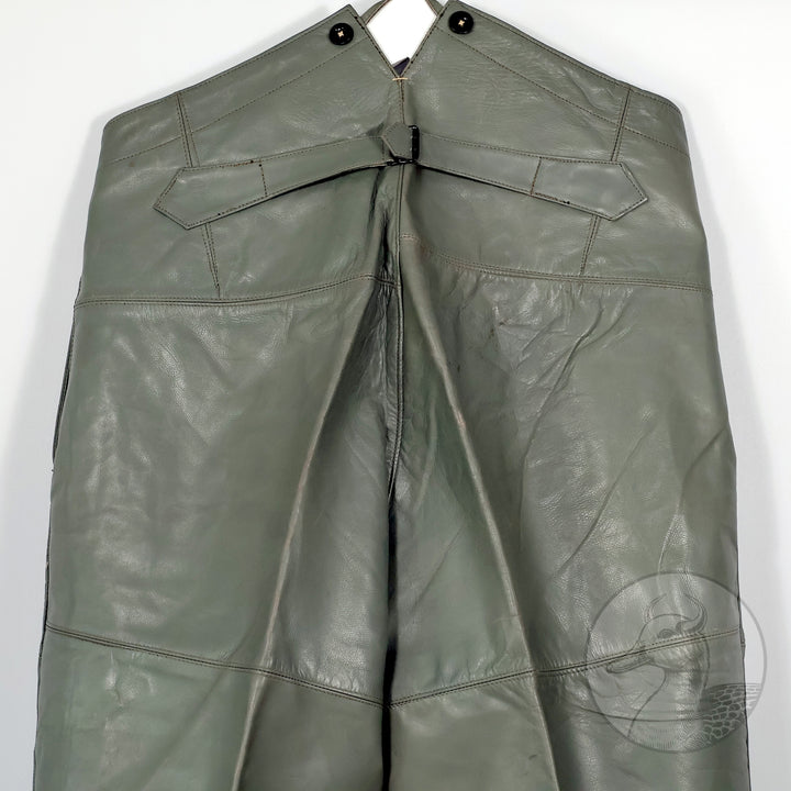 Originales Set Wachmantel Lederkombination der deutschen Kriegsmarine zweiter Weltkrieg (Mantel/Hose + Mütze)
