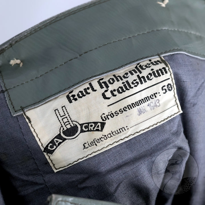 Originales Set Wachmantel Lederkombination der deutschen Kriegsmarine zweiter Weltkrieg (Mantel/Hose + Mütze)