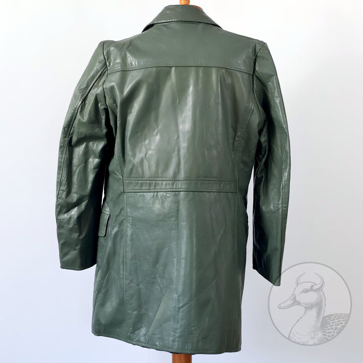 Originales Set Wachmantel Lederkombination der deutschen Kriegsmarine zweiter Weltkrieg (Mantel/Hose + Mütze)